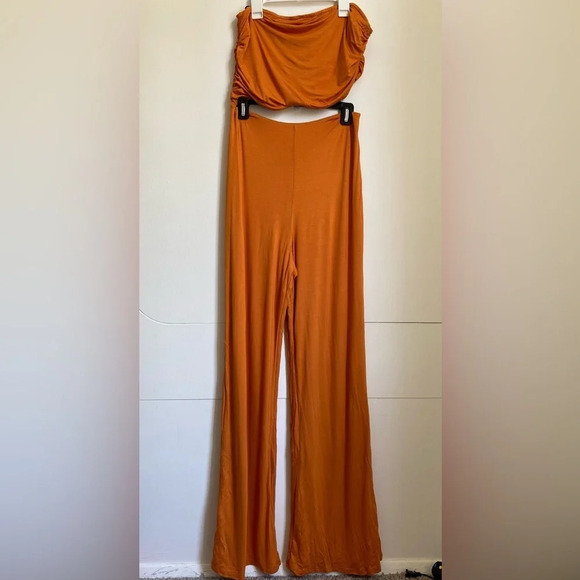 NWOT House of Harlow 1960 x Revolve Sosa Jumpsuit Orange XL - Picture 4 of 6